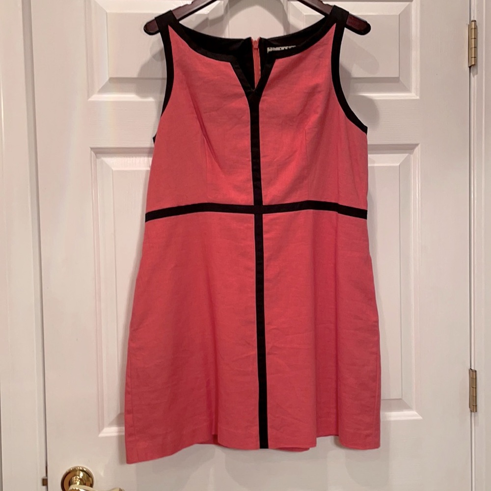 Next… coral pink linen dress